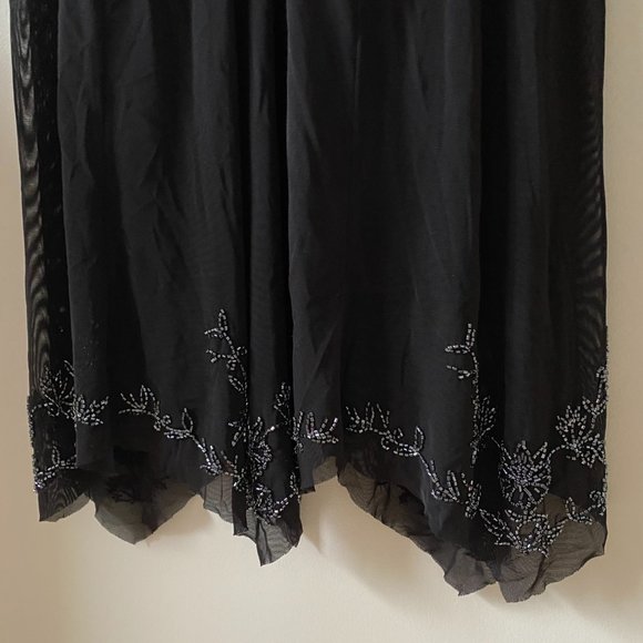 Vintage Y2K Suzy Shier Sheer Black Beaded Dress (Size 7) - Picture 4 of 12